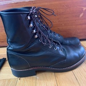 Red Wing Silversmith Black Leather Boot